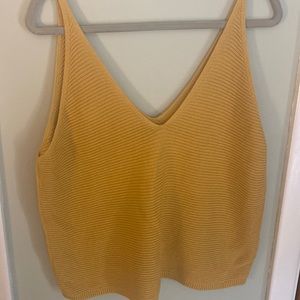 XL Express mustard yellow knit tank